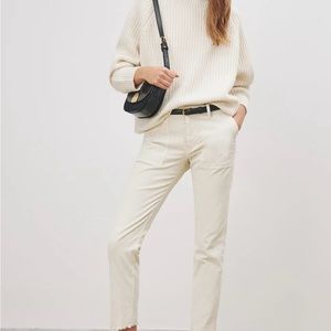 Nili Lotan Jenna Corduroy Pant in Winter White